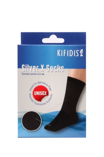  Silver-X Socks (Gümüs Iyonlu Çorap) Antrasit No:1 resmi